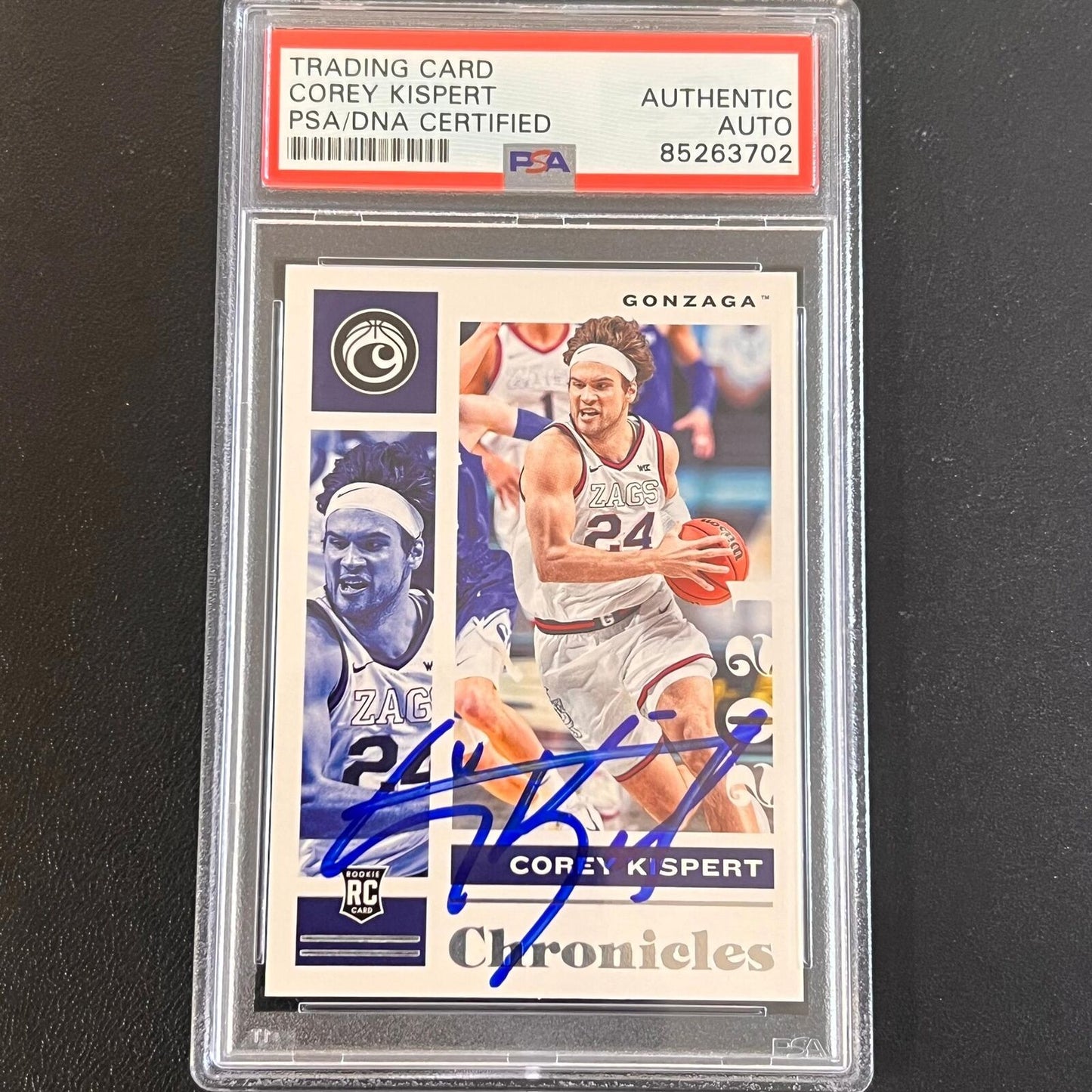 2021 Panini Chronicles Gala Draft Picks #8 COREY KISPERT Signed Card AUTO PSA Sl