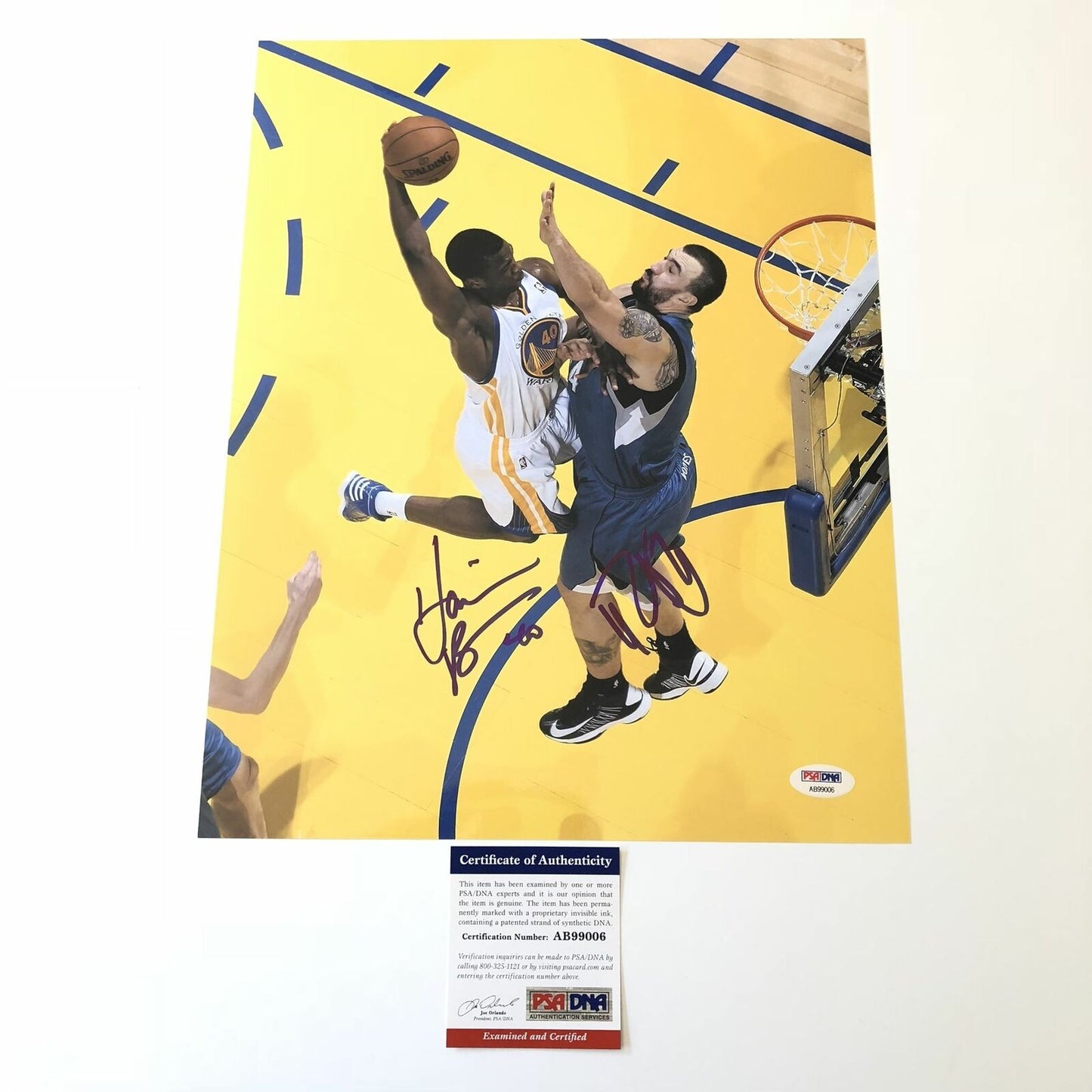 Harrison Barnes Nikola Pekovic signed 11x14 photo PSA/DNA Autographed