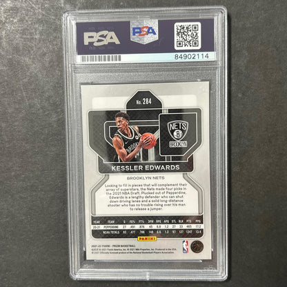 2021-22 Panini Prizm #284 Kessler Edwards AUTO Signed Card PSA/DNA Slabbed Nets
