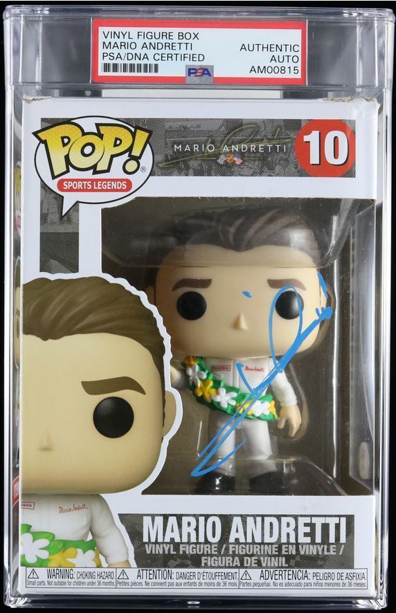 Mario Andretti Signed Funko Pop PSA/DNA Autographed Nascar Racing