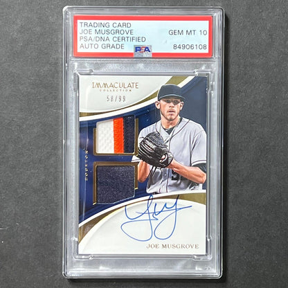 2017 Panini Immaculate #SPR-JM Joe Musgrove Signed Card PSA Slabbed Auto Grade 1