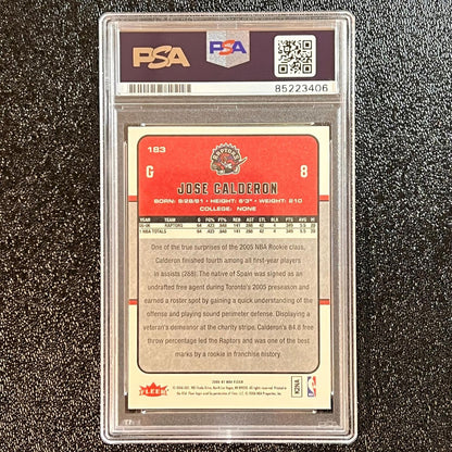 2006-07 NBA Fleer #183 Jose Calderon Signed Card AUTO PSA Slabbed Raptors