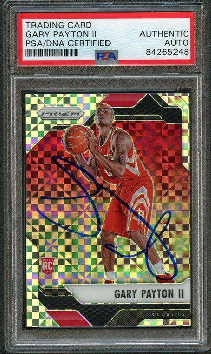 2016 Panini Prizm Suburst #224 Gary Payton II Signed Card AUTO PSA Slabbed Houst