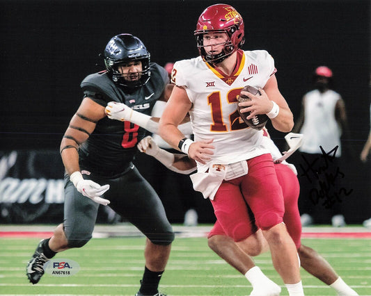 Hunter Dekkers signed 8x10 photo PSA/DNA Autographed Iowa State Football