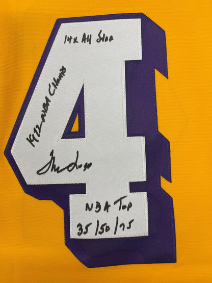 Jerry West Signed Lakers Jersey PSA/DNA Auto Grade 10 Lakers Autographed