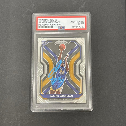 2020 PANINI PRIZM #268 James Wiseman Signed Card AUTO 10 PSA Slabbed RC Warriors