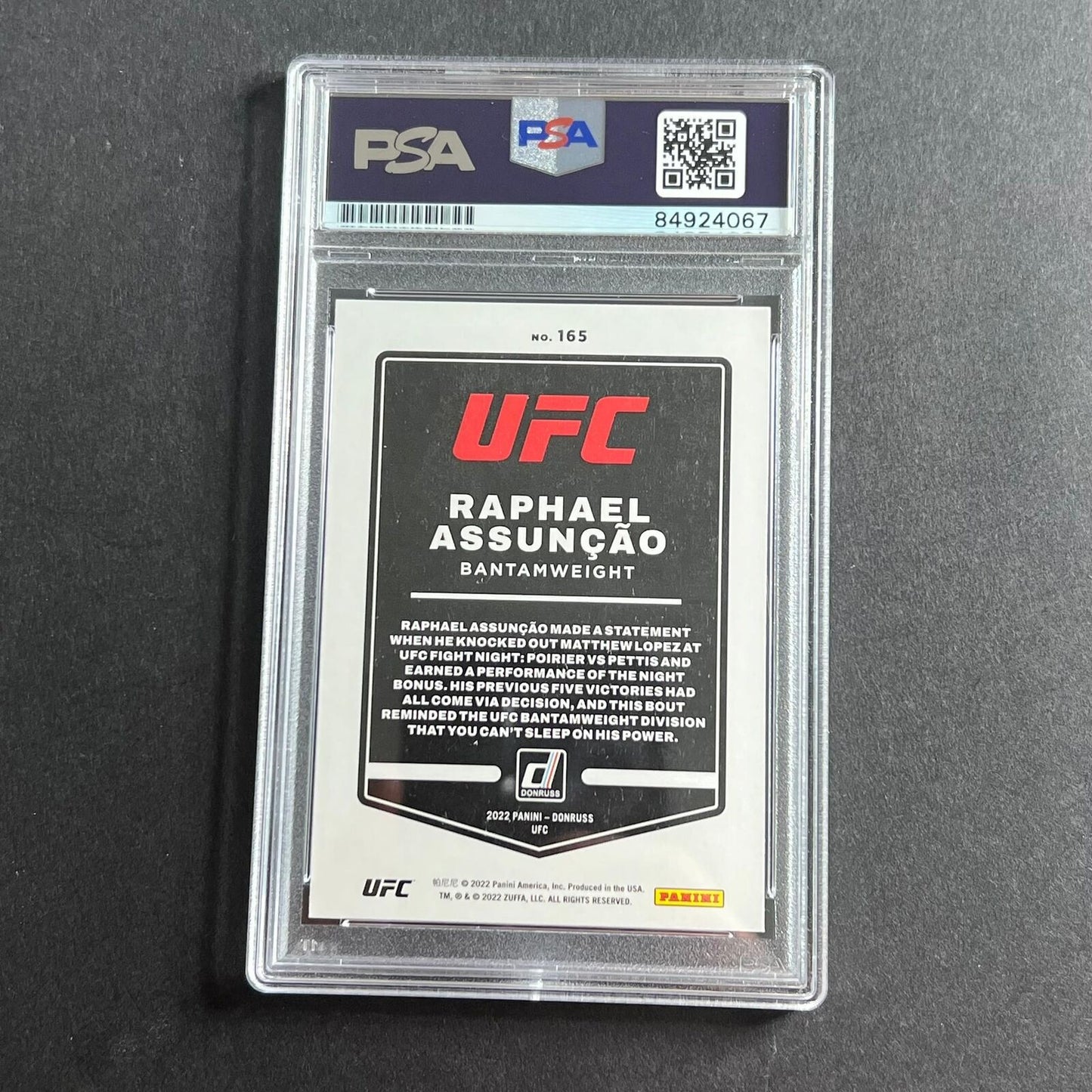 2022 Panini Donruss #165 Raphael Assuncao Signed Card AUTO PSA Slabbed