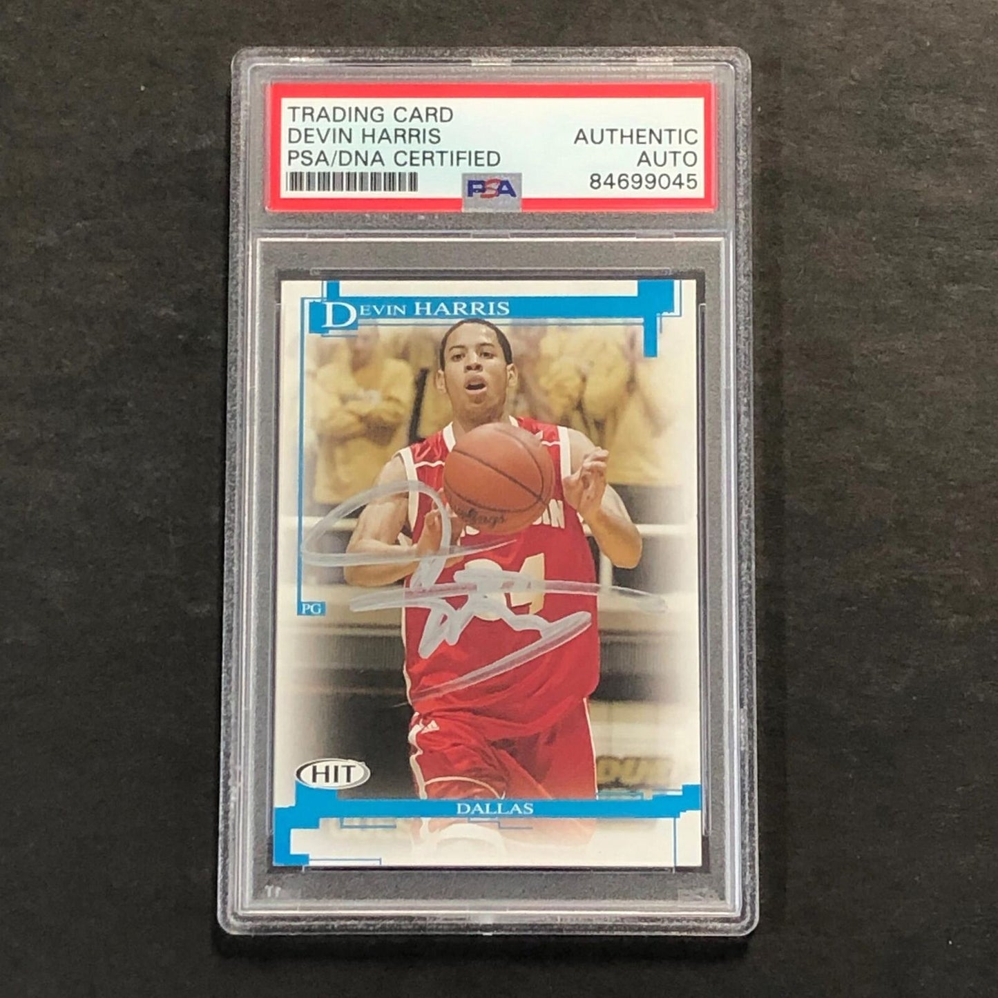 2004 Sage #34 Devin Harris Signed Card AUTO PSA Slabbed Dallas