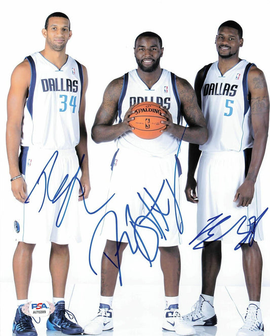 DEJUAN BLAIR BERNARD JAMES BRANDAN WRIGHT signed 8x10 photo PSA/DNA Dallas Maver