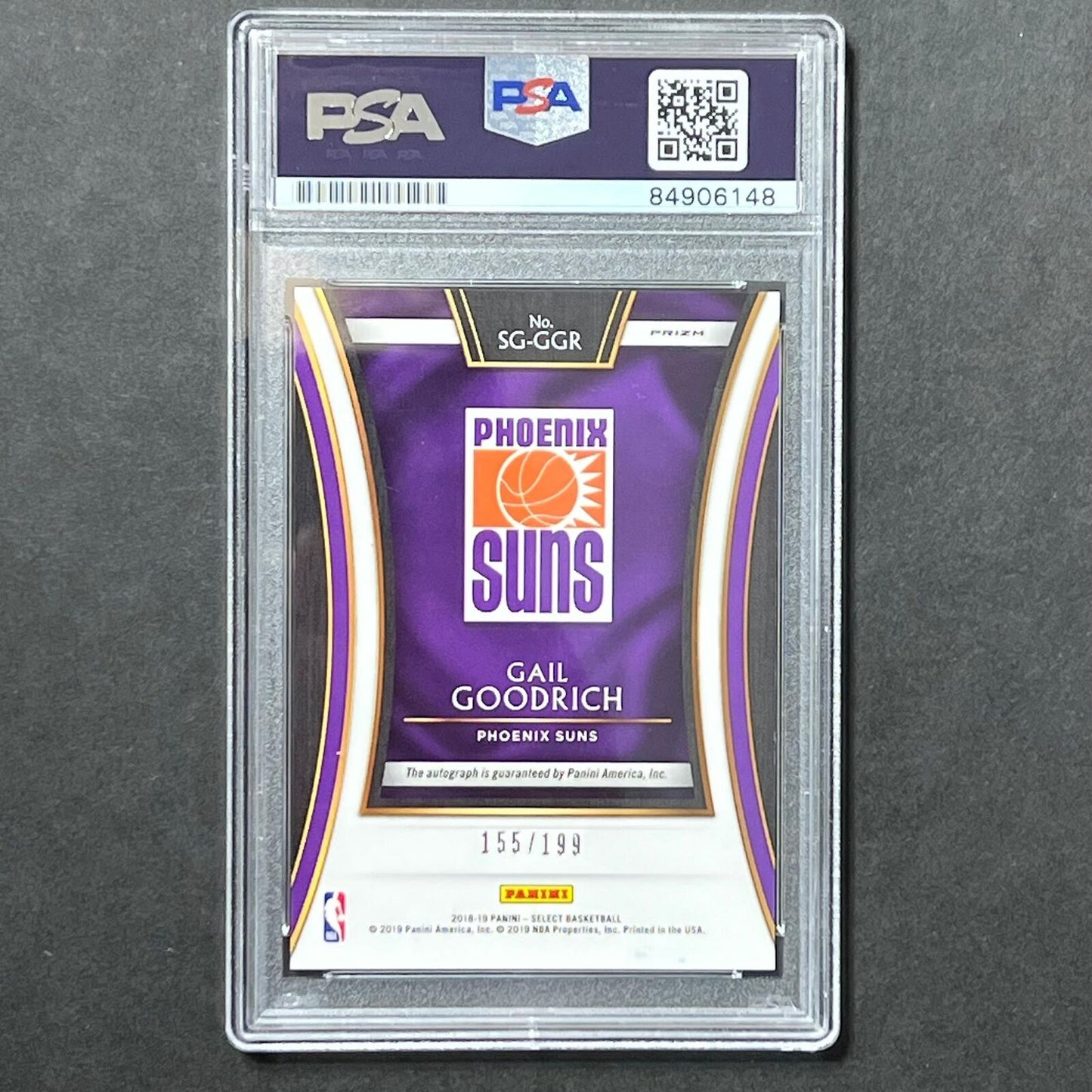 2018-19 Panini Select #SG-GGR Gail Goodrich Signed Card AUTO GRADE 10 PSA Slabbe