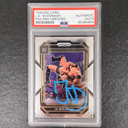 2023 Panini Prizm #156 JD Mcdonagh Signed Card PSA AUTO Slabbed WWE