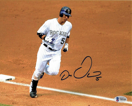 Carlos Gonzalez signed 8x10 photo BAS Beckett Colorado Rockies Autographed