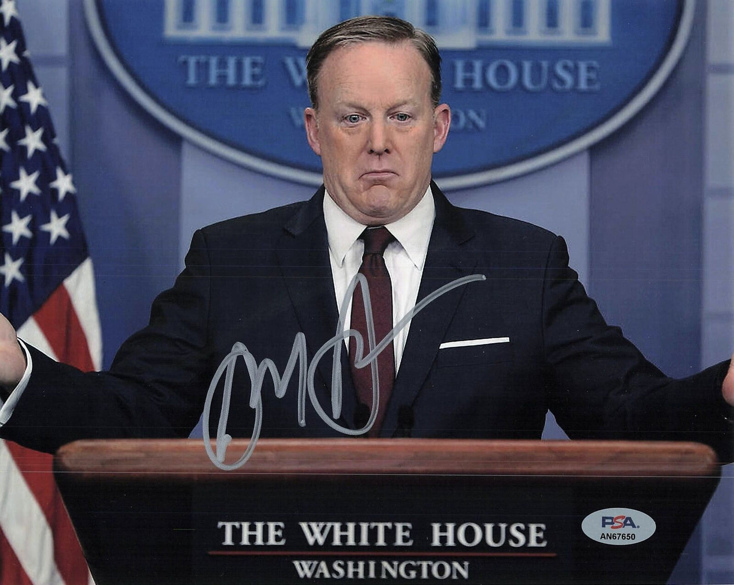 SEAN SPICER Signed 8x10 Photo PSA/DNA Autographed