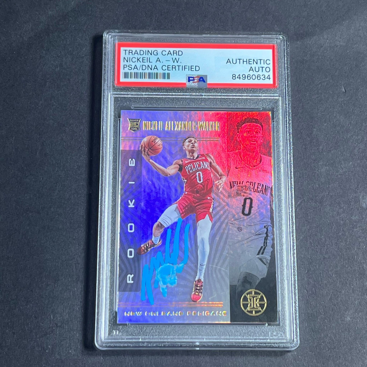 2019-20 Panini Illusions #157 Nickeil Alexander-Walker Signed Card AUTO PSA RC S