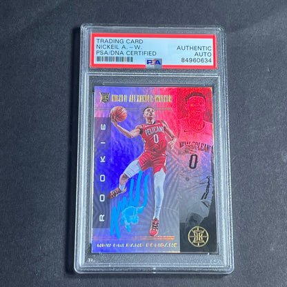 2019-20 Panini Illusions #157 Nickeil Alexander-Walker Signed Card AUTO PSA RC S