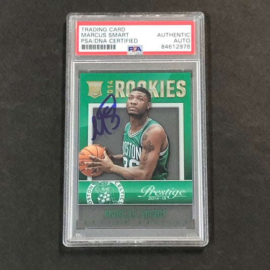 2014-15 Panini Prestige Acetate ROOKIE #3 Marcus Smart Signed Card AUTO PSA/DNA