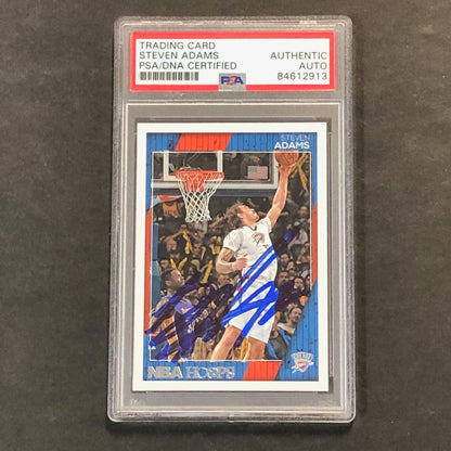 2016-17 NBA Hoops #132 Steven Adams AUTO Signed Card Encapsulated PSA/DNA Oklaho