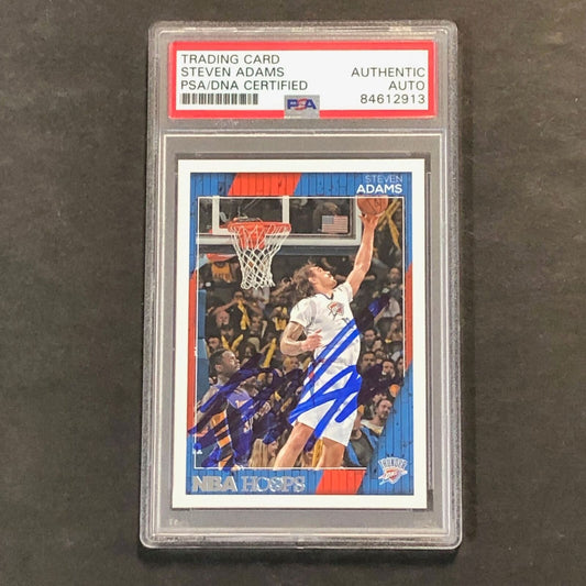 2016-17 NBA Hoops #132 Steven Adams AUTO Signed Card Encapsulated PSA/DNA Oklaho