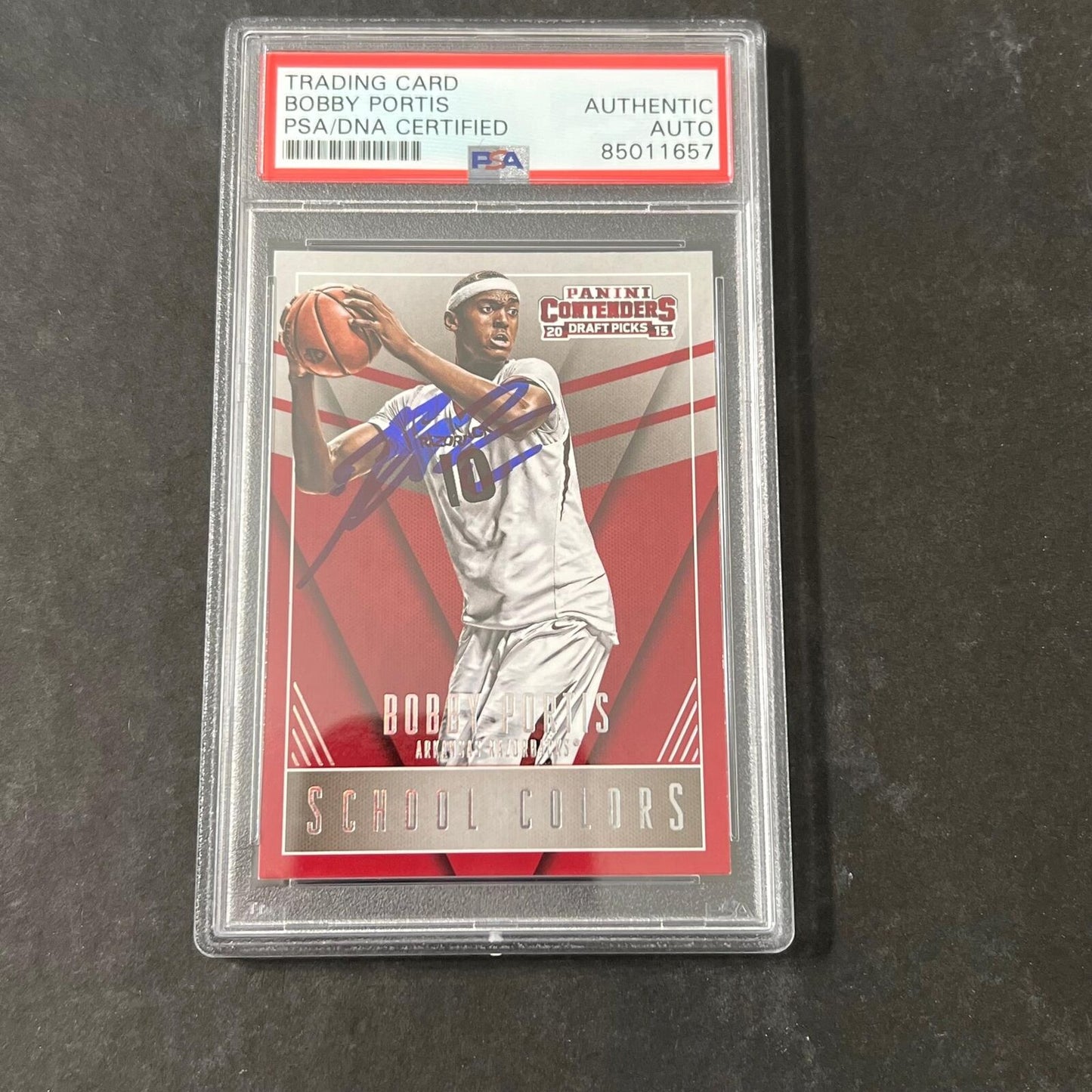 2015 Panini Contenders Draft Picks #5 Bobby Portis Signed Card AUTO PSA Slabbed