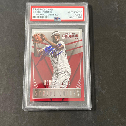 2015 Panini Contenders Draft Picks #5 Bobby Portis Signed Card AUTO PSA Slabbed