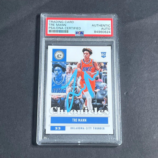 2021-22 Panini Chronicles #31 Tre Mann Signed AUTO PSA Slabbed Thunder
