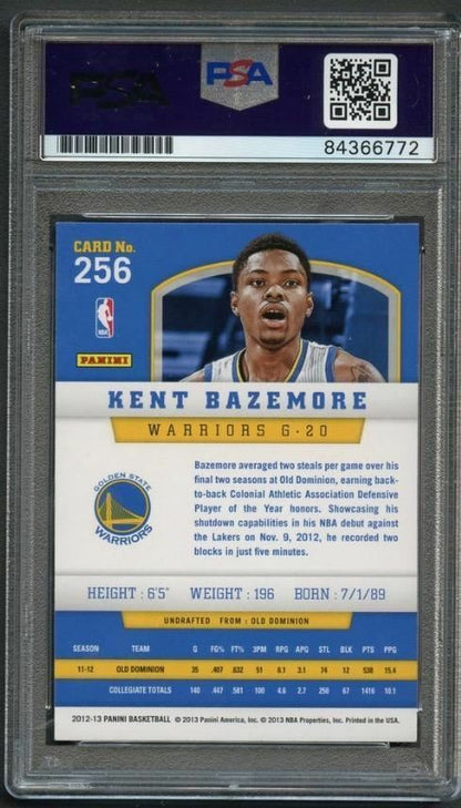 2012-13 Panini #256 KENT BAZEMORE Signed Card AUTO PSA Slabbed Warriors