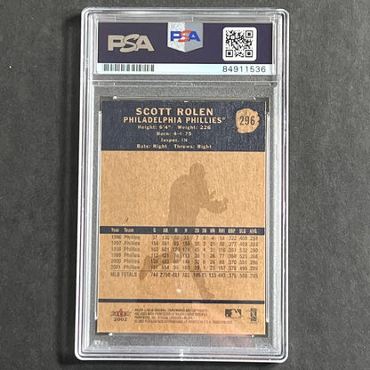 2002 Fleer Tradition #296 Scott Rolen Signed Card AUTO 10 PSA Slabbed Phillies