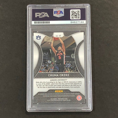 2019-20 Panini Prizm #17 Chuma Okeke Signed Card AUTO 10 PSA Slabbed Auburn