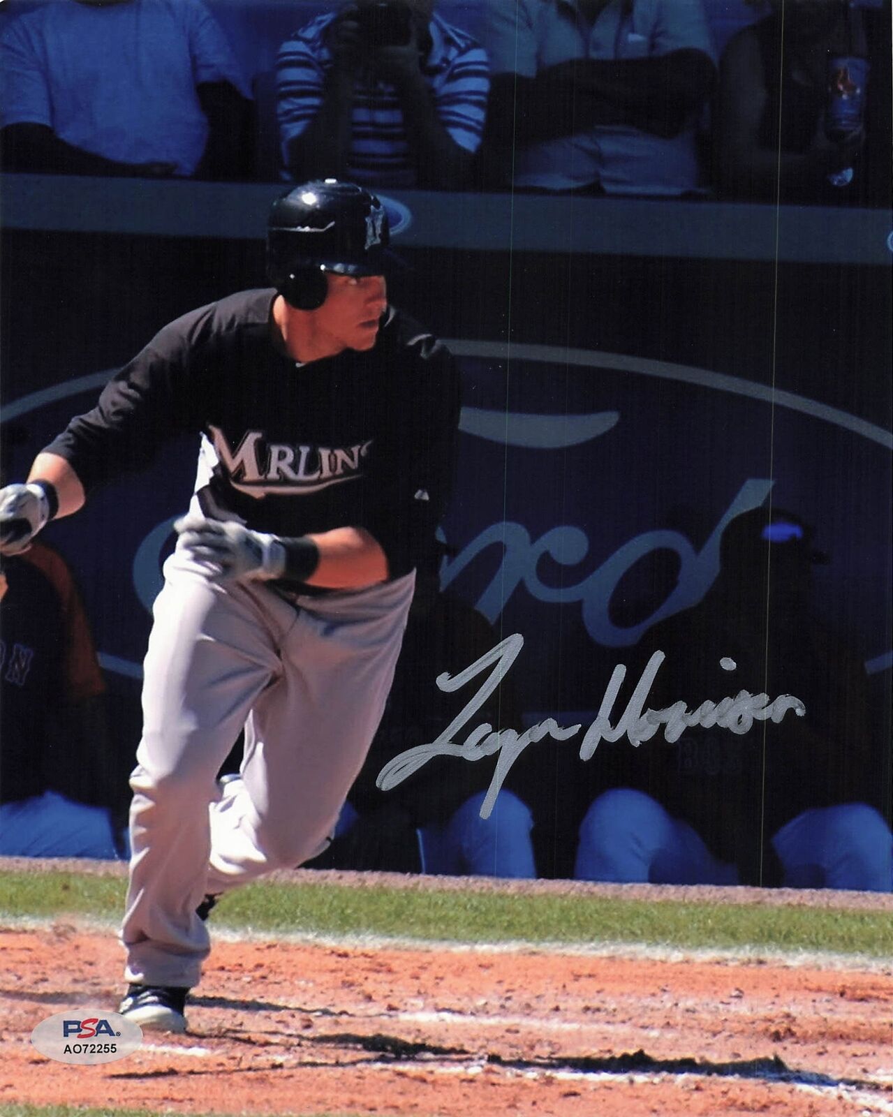 LOGAN MORRISON Signed 8x10 Photo PSA/DNA Miami Marlins Autographed