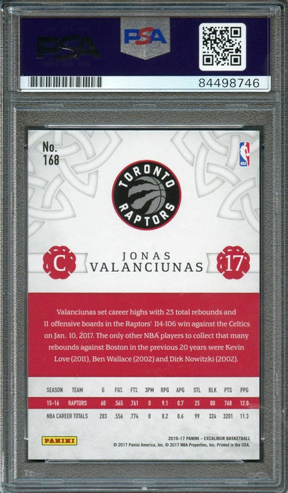 2016-17 Panini Excalibur #168 Jonas Valanciunas Signed Card AUTO PSA Slabbed Tor