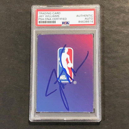 Skybox Answer Card #420 JAY WILLIAMS Signed Card AUTO PSA Slabbed 76ers