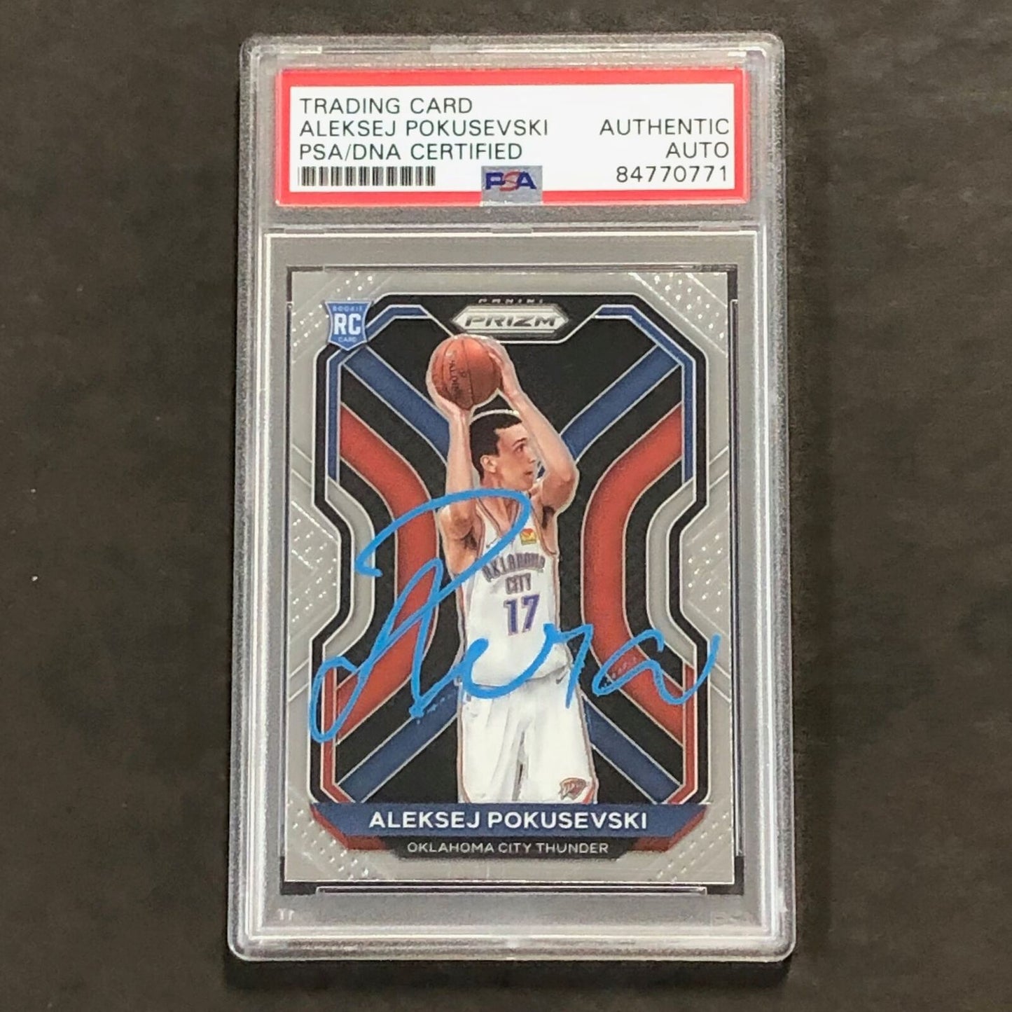 2020-21 Panini Prizm #264 Aleksej Pokusevski Signed Card AUTO PSA Slabbed RC Thu