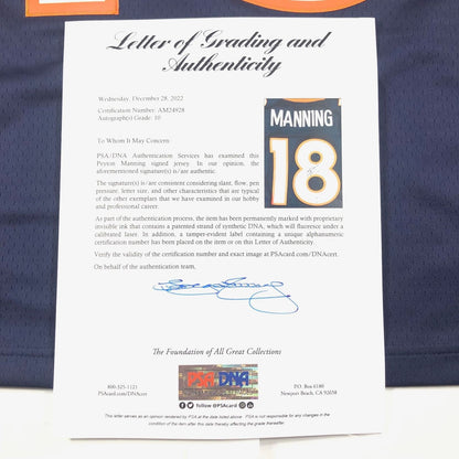 Peyton Manning Signed Jersey PSA/DNA Fanatics Broncos Autographed AUTO GRADE 10