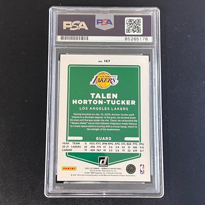 2021-22 Panini Donruss #167 Talen Horton-Tucker Signed Card AUTO PSA Slabbed Lak