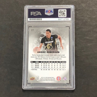 2013-14 Spa Basketball #27 Andre Roberson Signed Card AUTO PSA Slabbed Boulder
