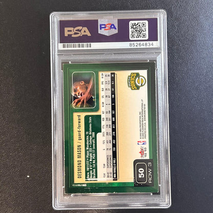 2002-03 Fleer #50 Desmond Mason Signed Card AUTO PSA/DNA Slabbed Supersonics