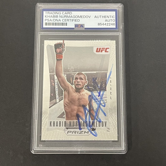 2022 Panini Prizm #1 Khabib Nurmagomedov signed card PSA