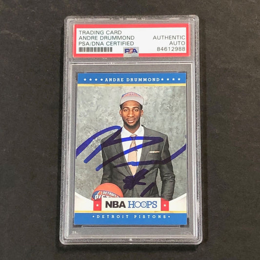 2012-13 NBA Hoops #283 Andre Drummond Signed Card AUTO PSA Slabbed Pistons