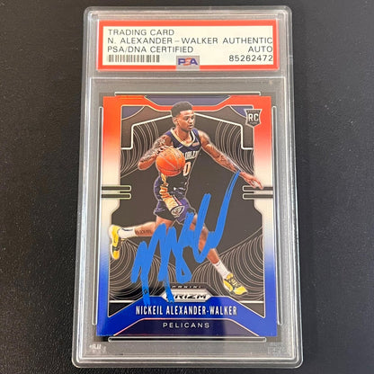 2019-20 Panini Prizm #263 Nickeil Alexander Walker Signed Card AUTO PSA Slabbed