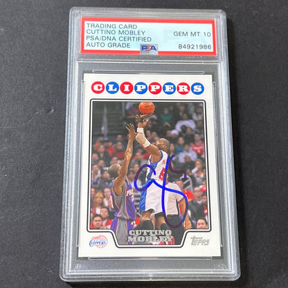 2008-09 Topps Basketball #105 Cuttino Mobley Signed Card AUTO 10 PSA Slabbed Cli