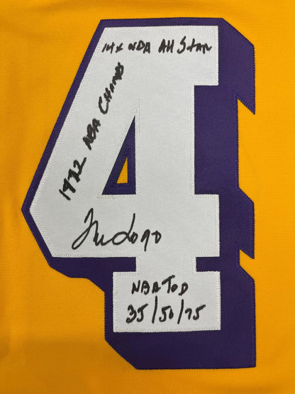 Jerry West Signed Lakers Jersey PSA/DNA Auto Grade 10 Lakers Autographed