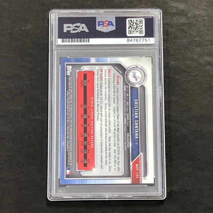 2019 Bowman Chrome Prospects #BCP-134 Cristian Santana Signed Card PSA Slabbed A