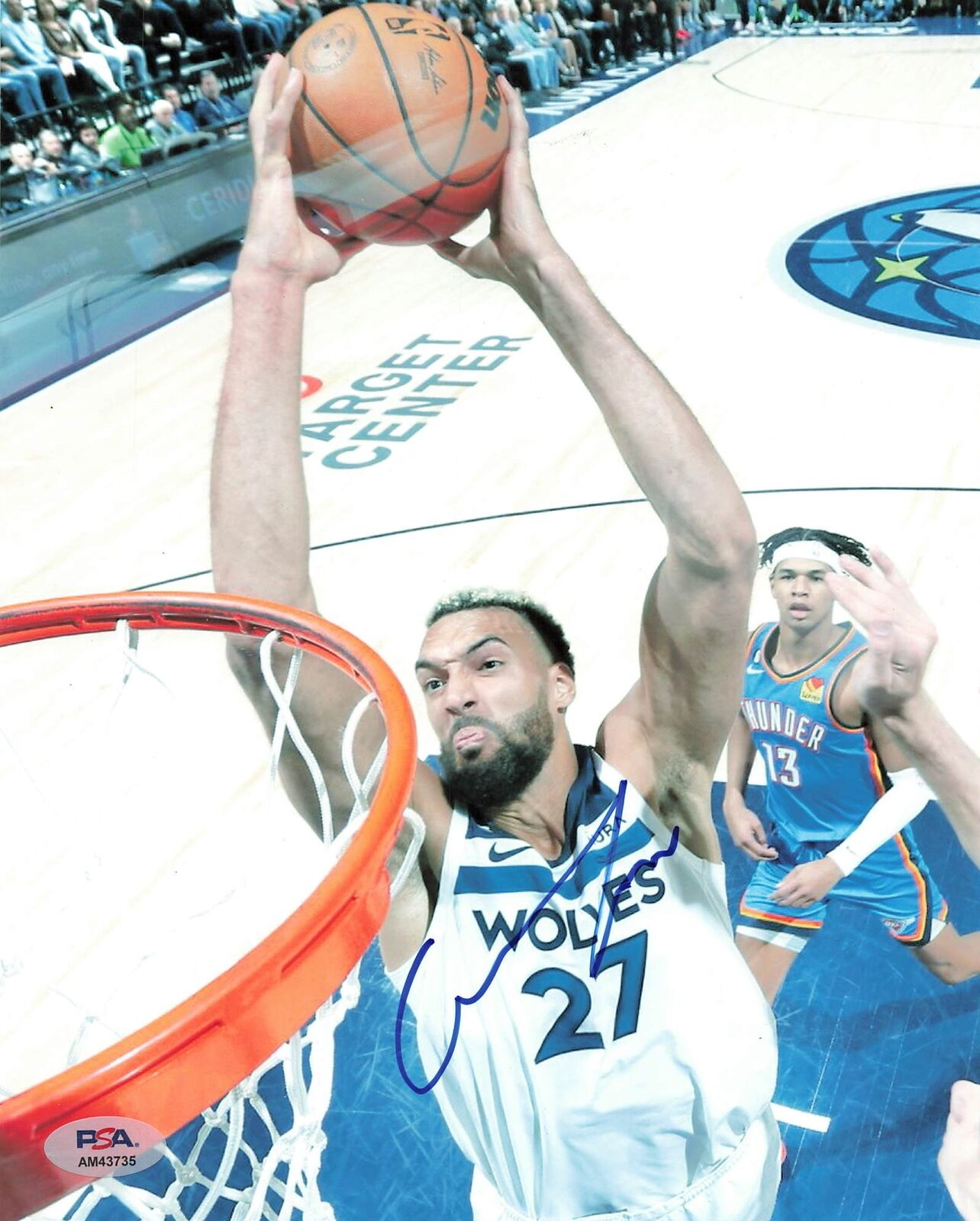 Rudy Gobert signed 8x10 photo PSA/DNA Minnesota Timberwolves Autographed