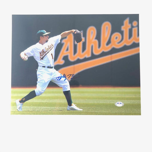 Billy Burns signed 11x14 Photo PSA/DNA Oakland Athletics autographed