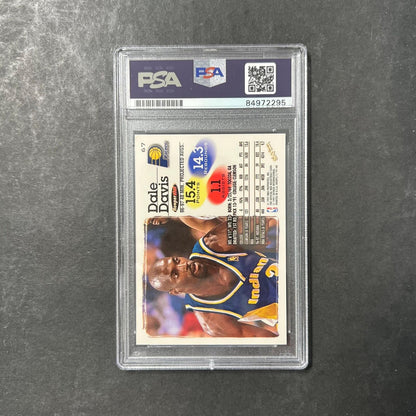 1997 NBA Hoops #67 Dale Davis Signed Card PSA Slabbed Pacers