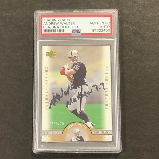 2005 Upper Deck #112 Andrew Walter AUTO card PSA Raiders Signed