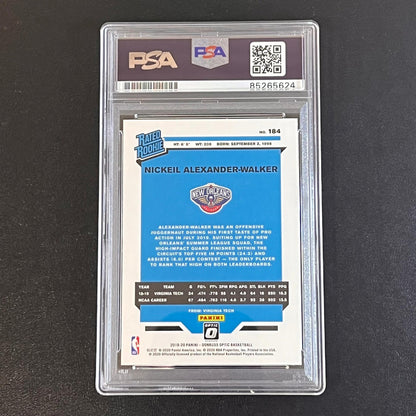 2019-20 Panini Donruss Optic #184 Nickeil Alexander-Walker Signed Card AUTO PSA