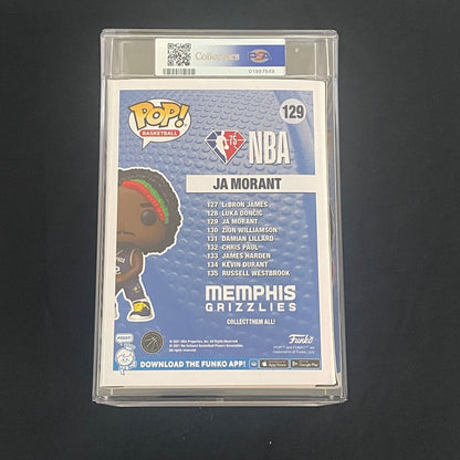 Ja Morant Funko Pop #129 PSA NM-MT 9 FASC Grizzlies