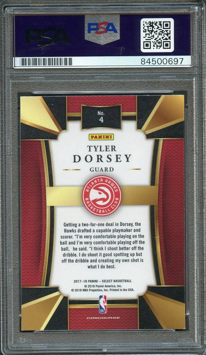 2017-18 Panini SELECT #4 TYLER DORSEY Signed Card AUTO 10 PSA Slabbed RC Hawks