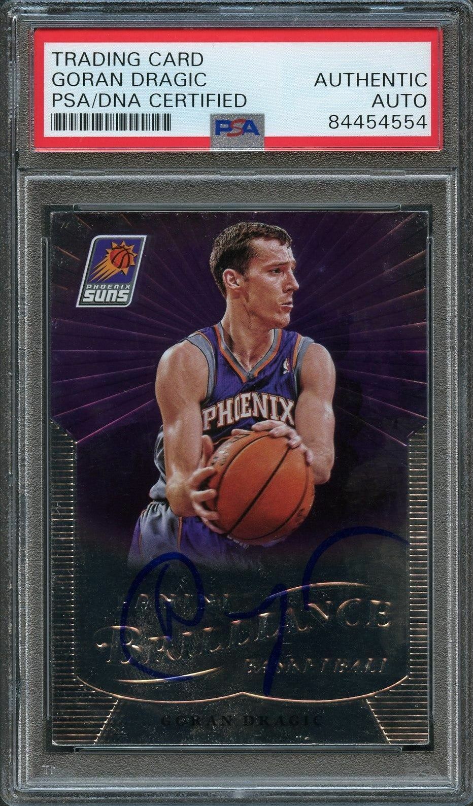 2012-13 Panini Brilliance #159 Goran Dragic Signed Card AUTO PSA/DNA Slabbed Sun